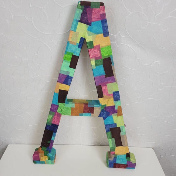 Unbranded One Size Cardboard Paper Machete Letter A Decorative Home Figurine - Picture 4 of 4